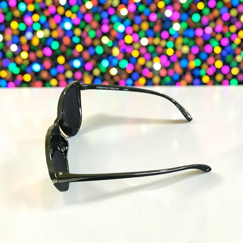 Christian Siriano Tindi Sunglasses in Black Brand New in Case MSRP $139